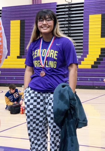 Lemoore High's Mia Meno was also a state qualifier, a fourth-place finisher at 133 pounds.